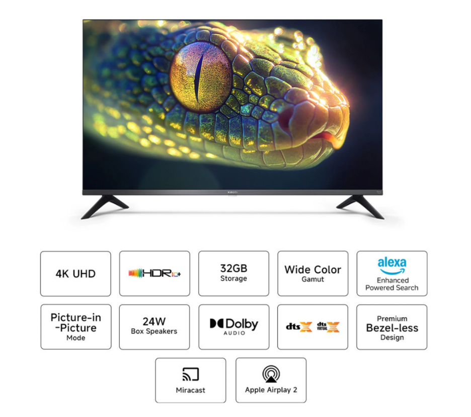 Xiaomi F Series 43"  Inches 4K Model No: L43MB-FIN
